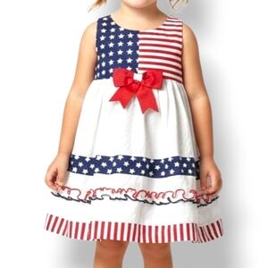 Bonnie Jean Red, White, and Blue Stars Dress